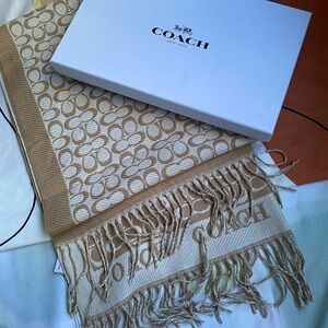 Coach Tassel Brown Scarf